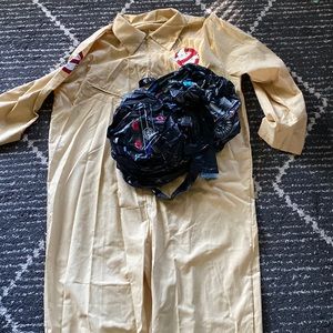 Adult Ghostbusters costume with proton pack